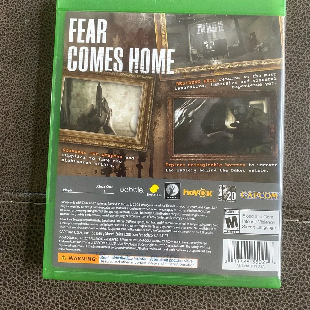 Resident Evil 7 Biohazard (Microsoft Xbox One, 2017) Capcom